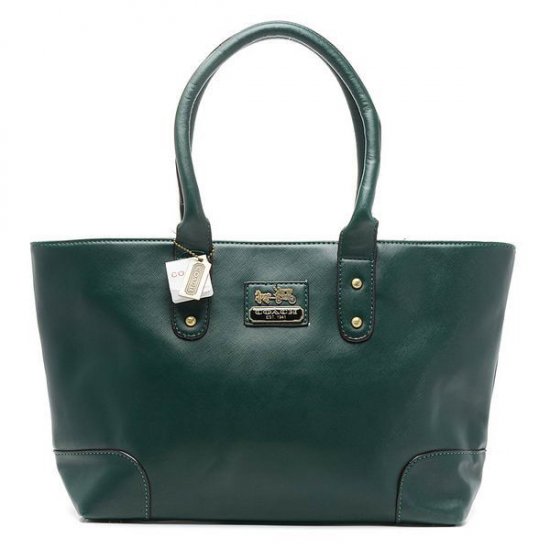 Coach City Logo Large Green Satchels CCE | Women - Click Image to Close